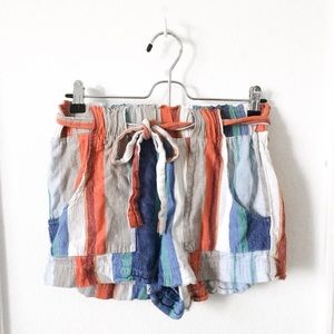 Striped tie shorts
